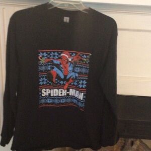 Gildan Black Spider-Man Long Sleeve Tee